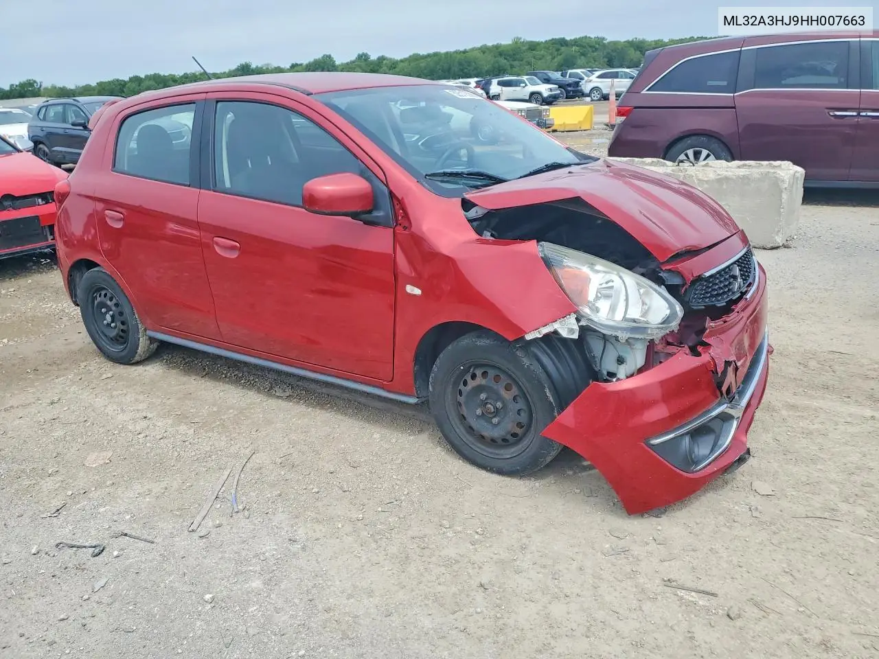 2017 Mitsubishi Mirage Es VIN: ML32A3HJ9HH007663 Lot: 52510556