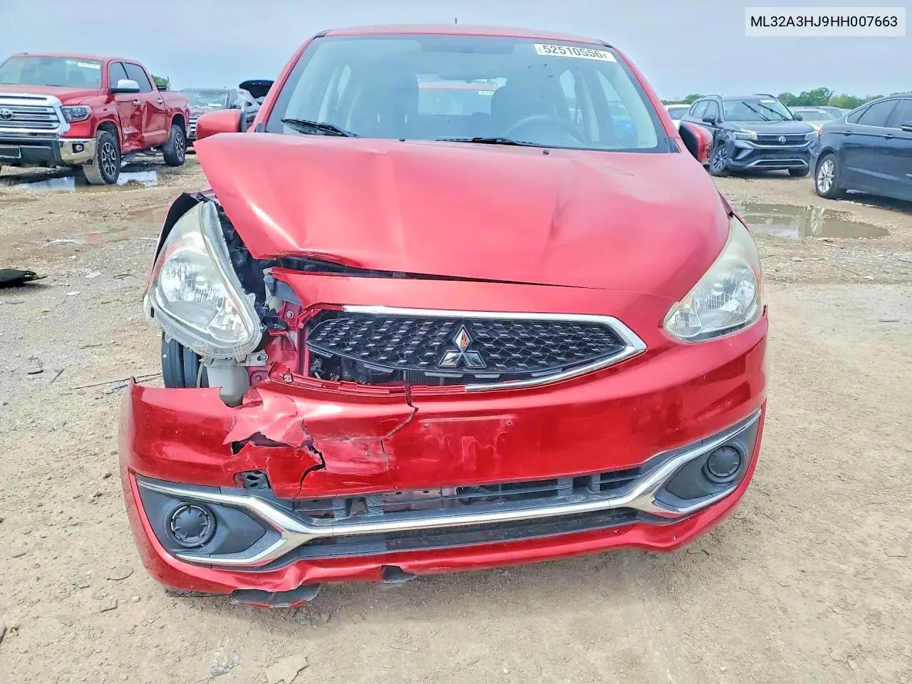 2017 Mitsubishi Mirage Es VIN: ML32A3HJ9HH007663 Lot: 52510556