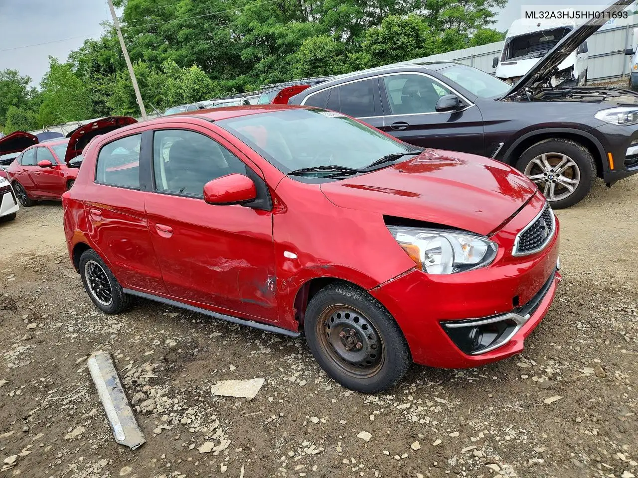 2017 Mitsubishi Mirage Es VIN: ML32A3HJ5HH011693 Lot: 56048006