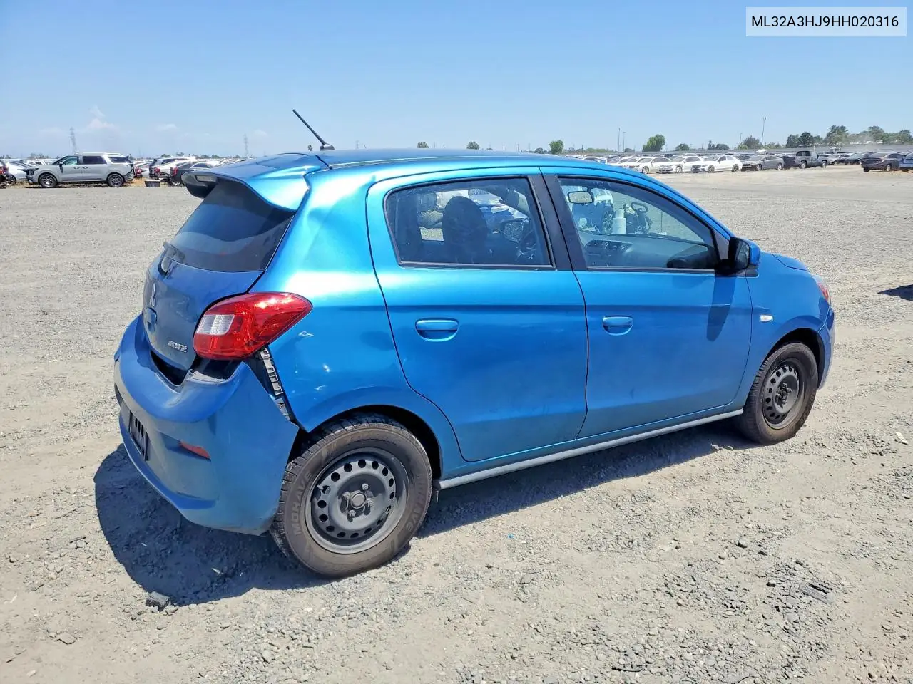 2017 Mitsubishi Mirage Es VIN: ML32A3HJ9HH020316 Lot: 57266046