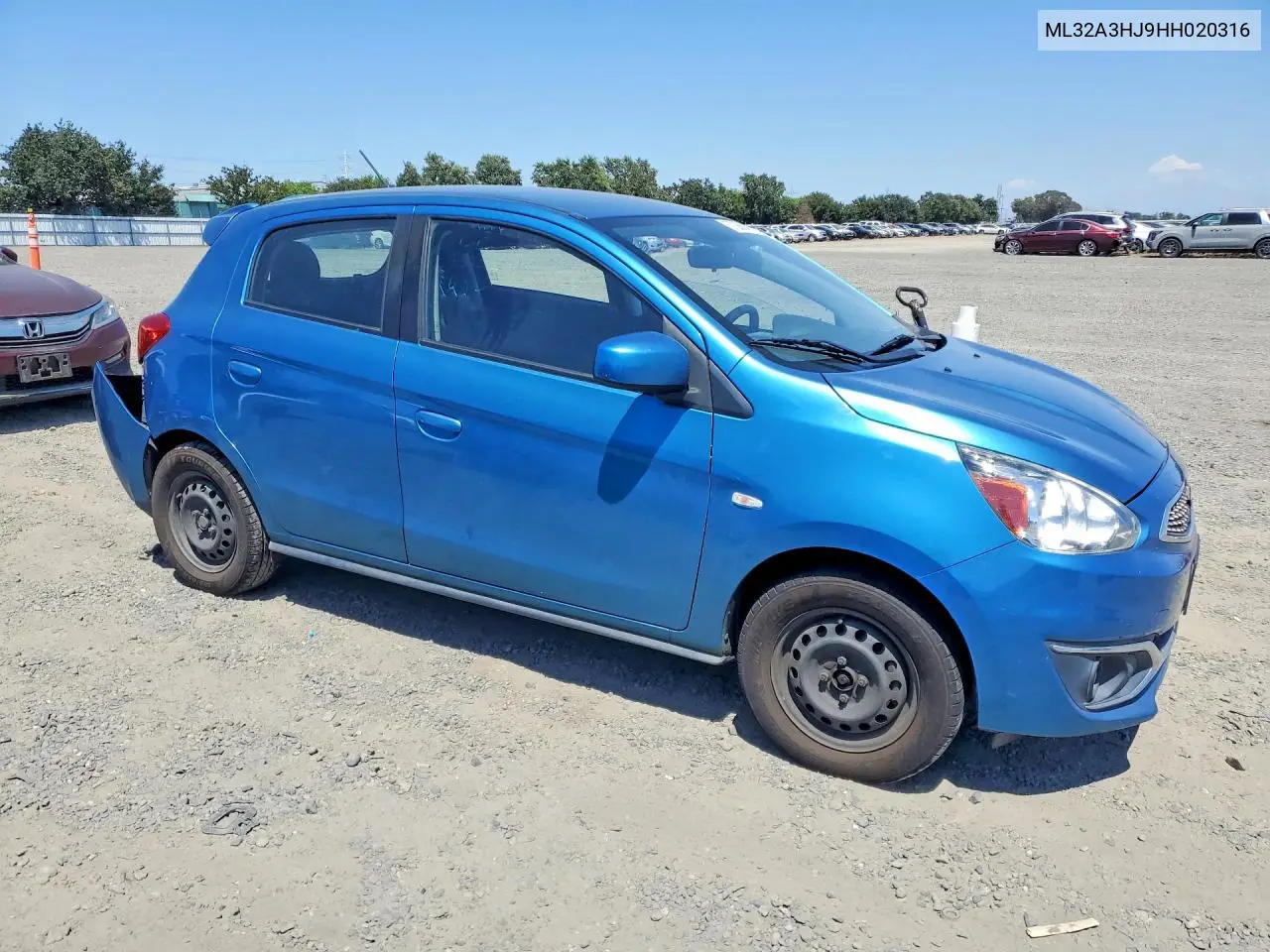 2017 Mitsubishi Mirage Es VIN: ML32A3HJ9HH020316 Lot: 57266046