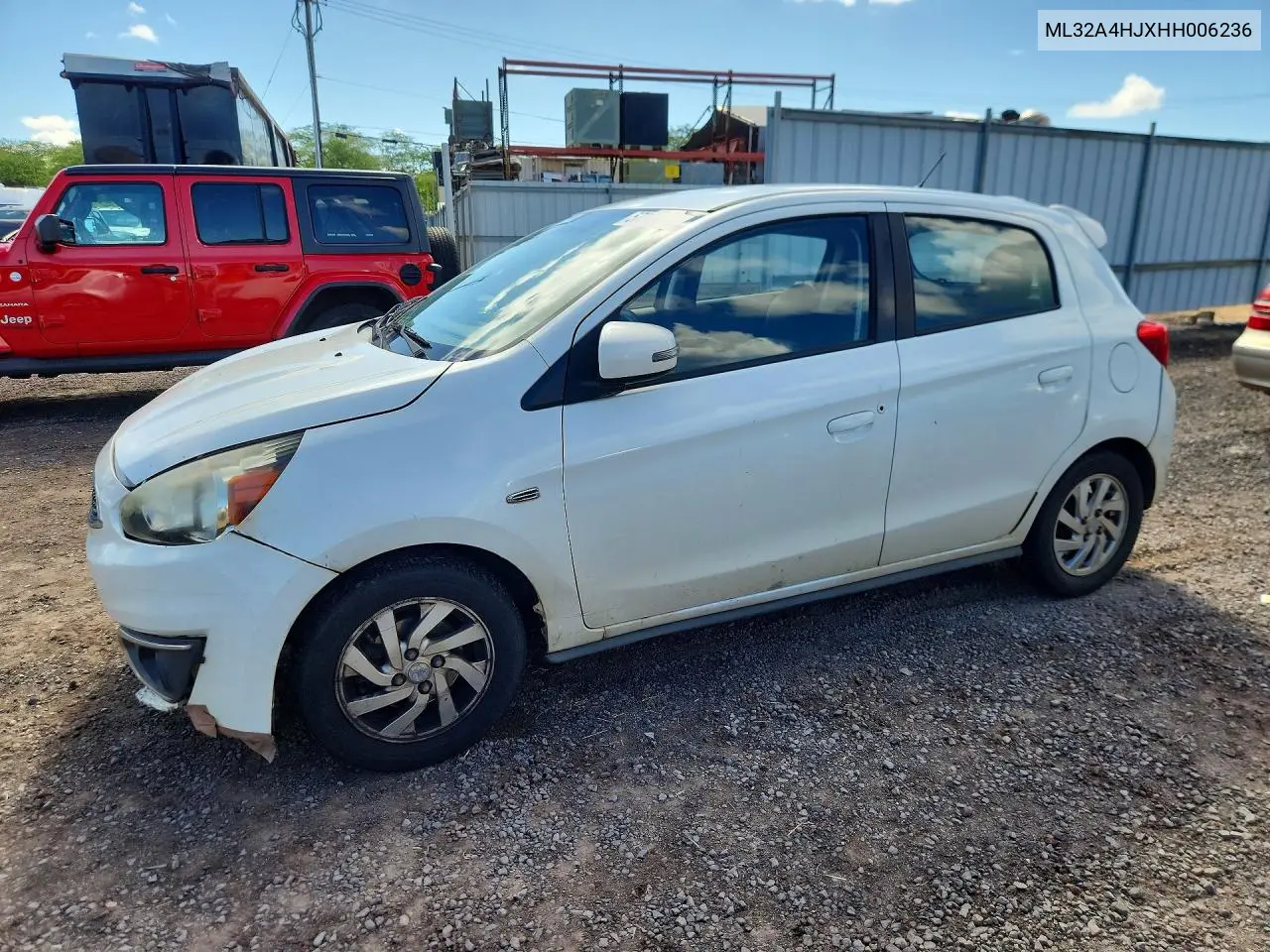 2017 Mitsubishi Mirage Se VIN: ML32A4HJXHH006236 Lot: 57341406