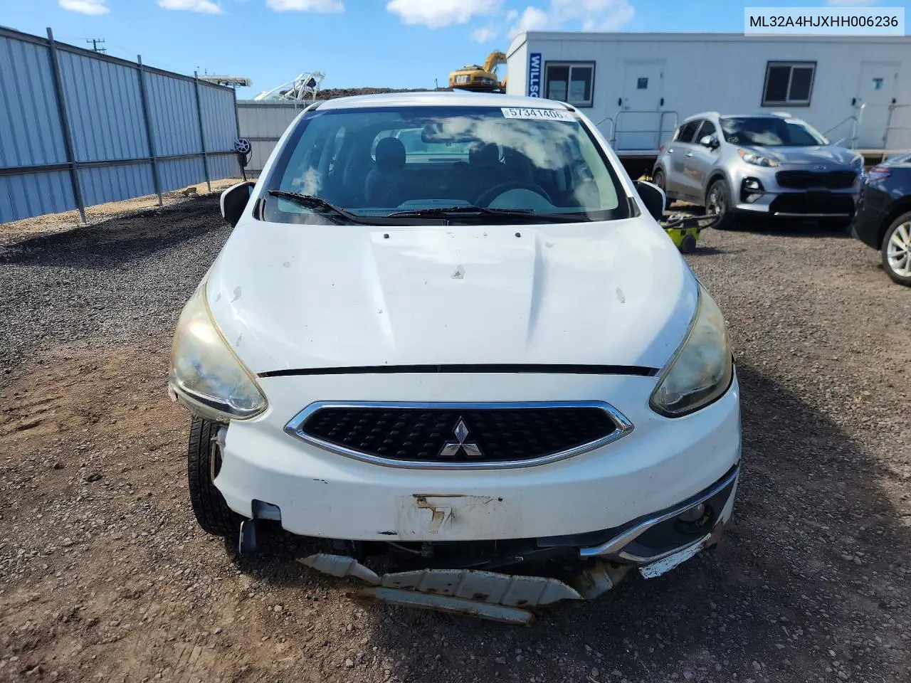 2017 Mitsubishi Mirage Se VIN: ML32A4HJXHH006236 Lot: 57341406