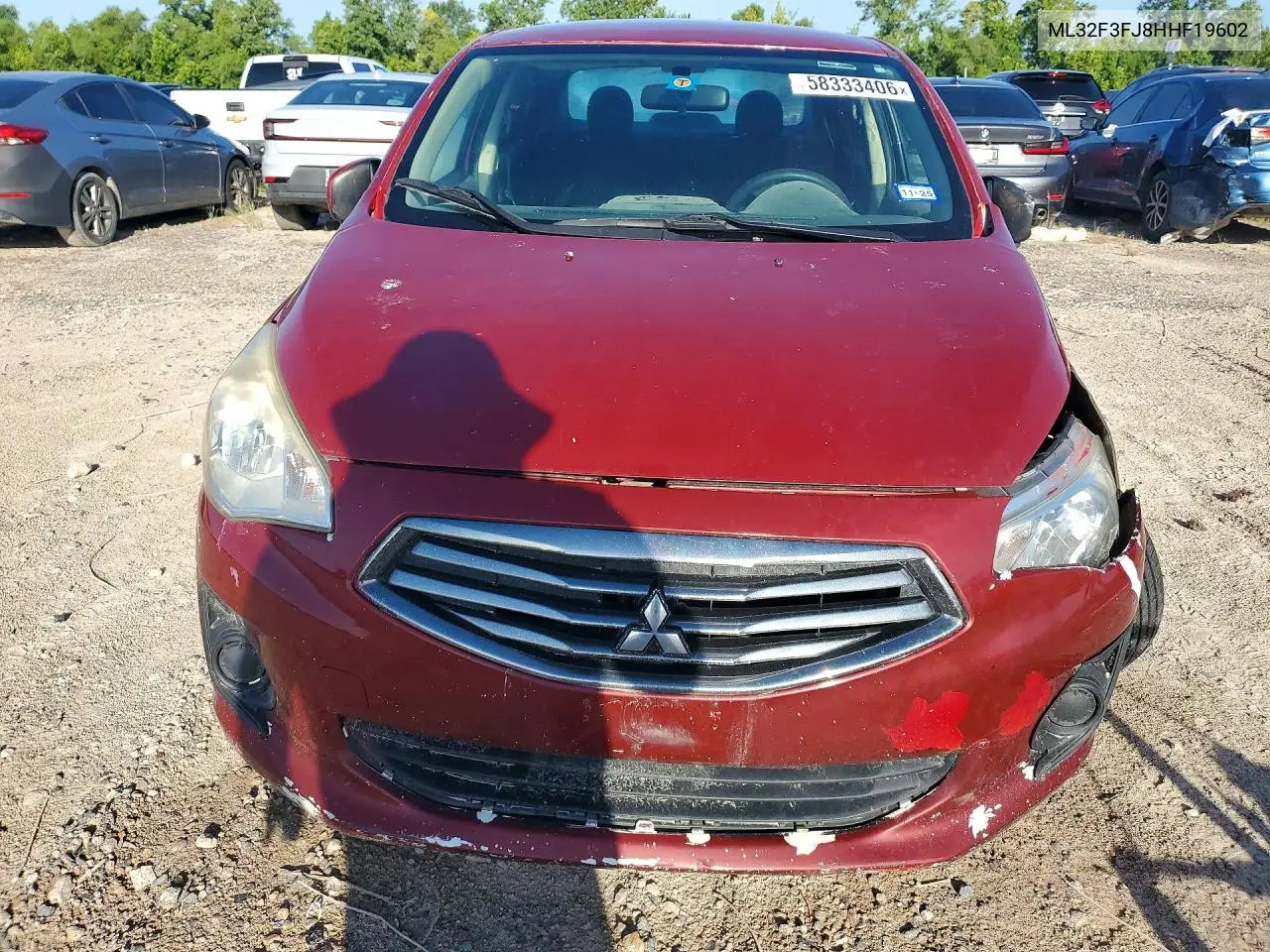 2017 Mitsubishi Mirage G4 Es VIN: ML32F3FJ8HHF19602 Lot: 58333406