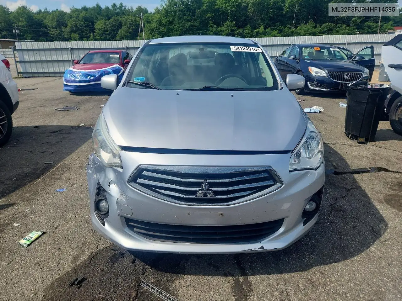 2017 Mitsubishi Mirage G4 Es VIN: ML32F3FJ9HHF14585 Lot: 59104916