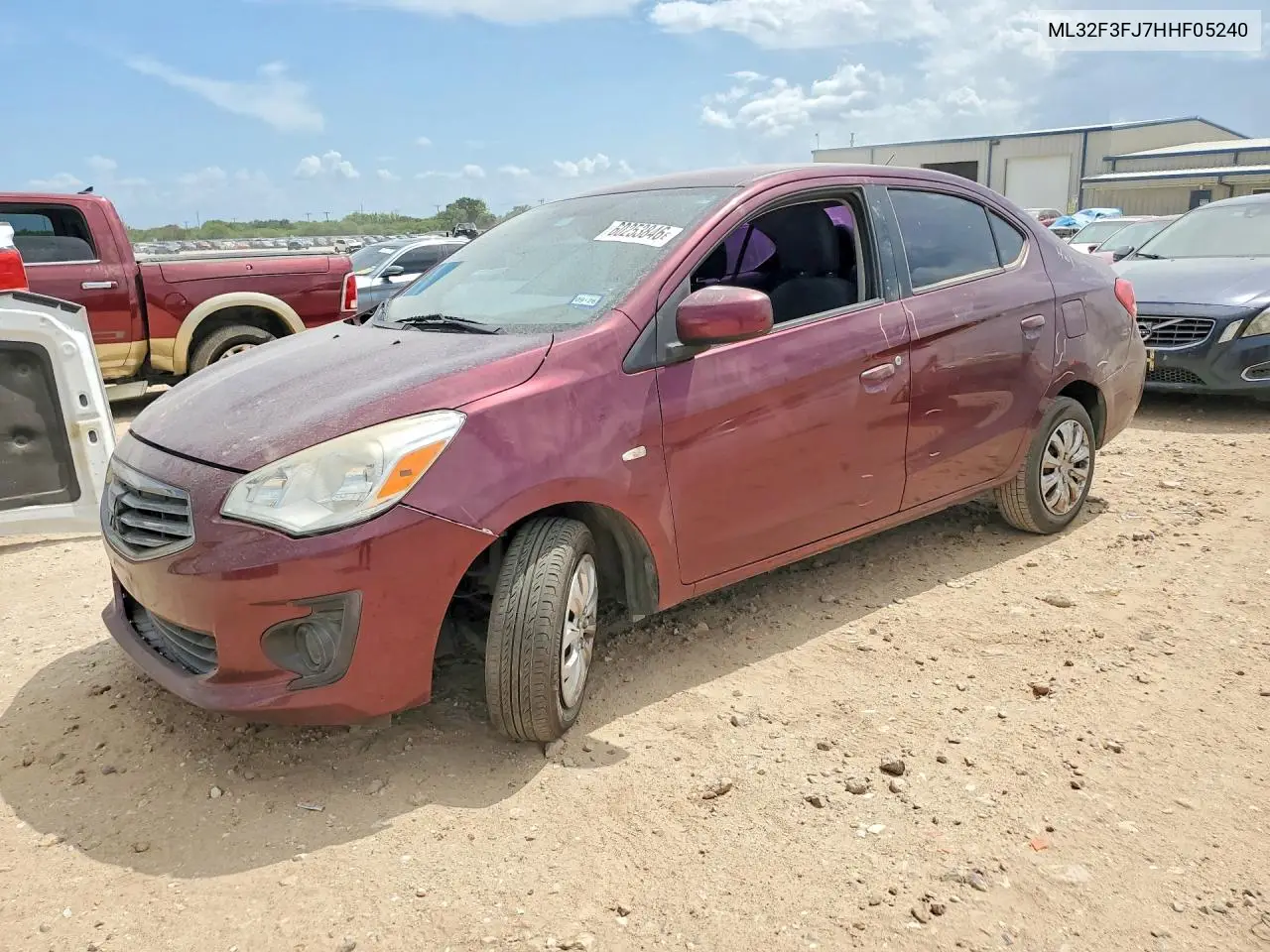 2017 Mitsubishi Mirage G4 Es VIN: ML32F3FJ7HHF05240 Lot: 60253846
