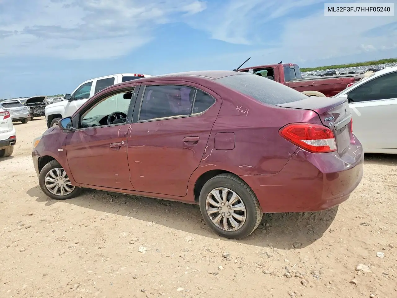 2017 Mitsubishi Mirage G4 Es VIN: ML32F3FJ7HHF05240 Lot: 60253846