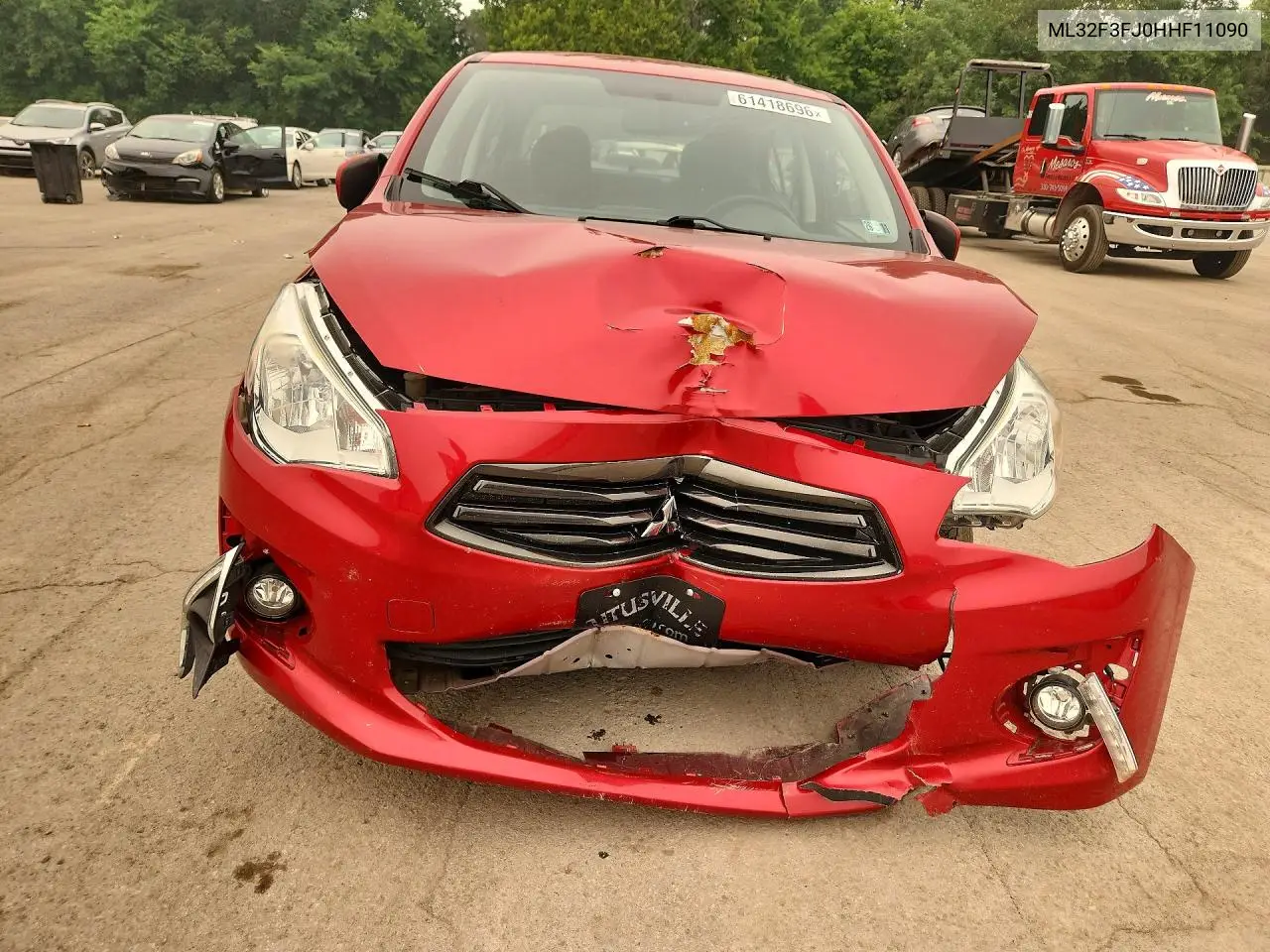 2017 Mitsubishi Mirage G4 Es VIN: ML32F3FJ0HHF11090 Lot: 61418696
