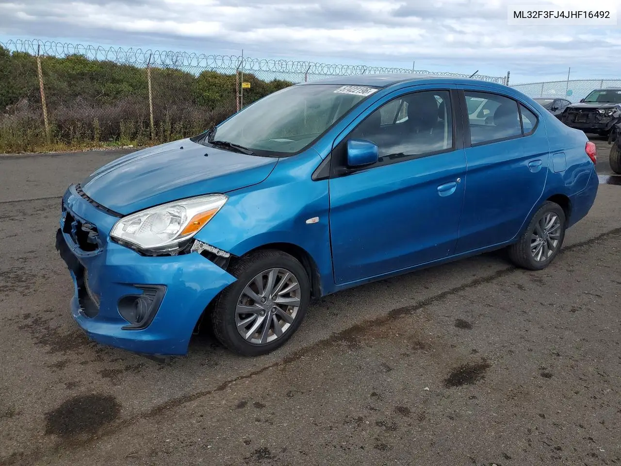 2018 Mitsubishi Mirage G4 Es VIN: ML32F3FJ4JHF16492 Lot: 57422196