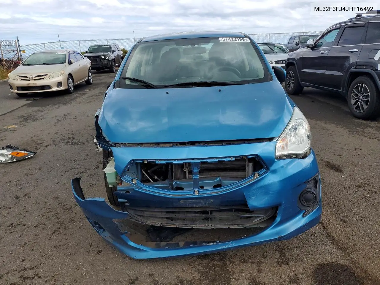 2018 Mitsubishi Mirage G4 Es VIN: ML32F3FJ4JHF16492 Lot: 57422196