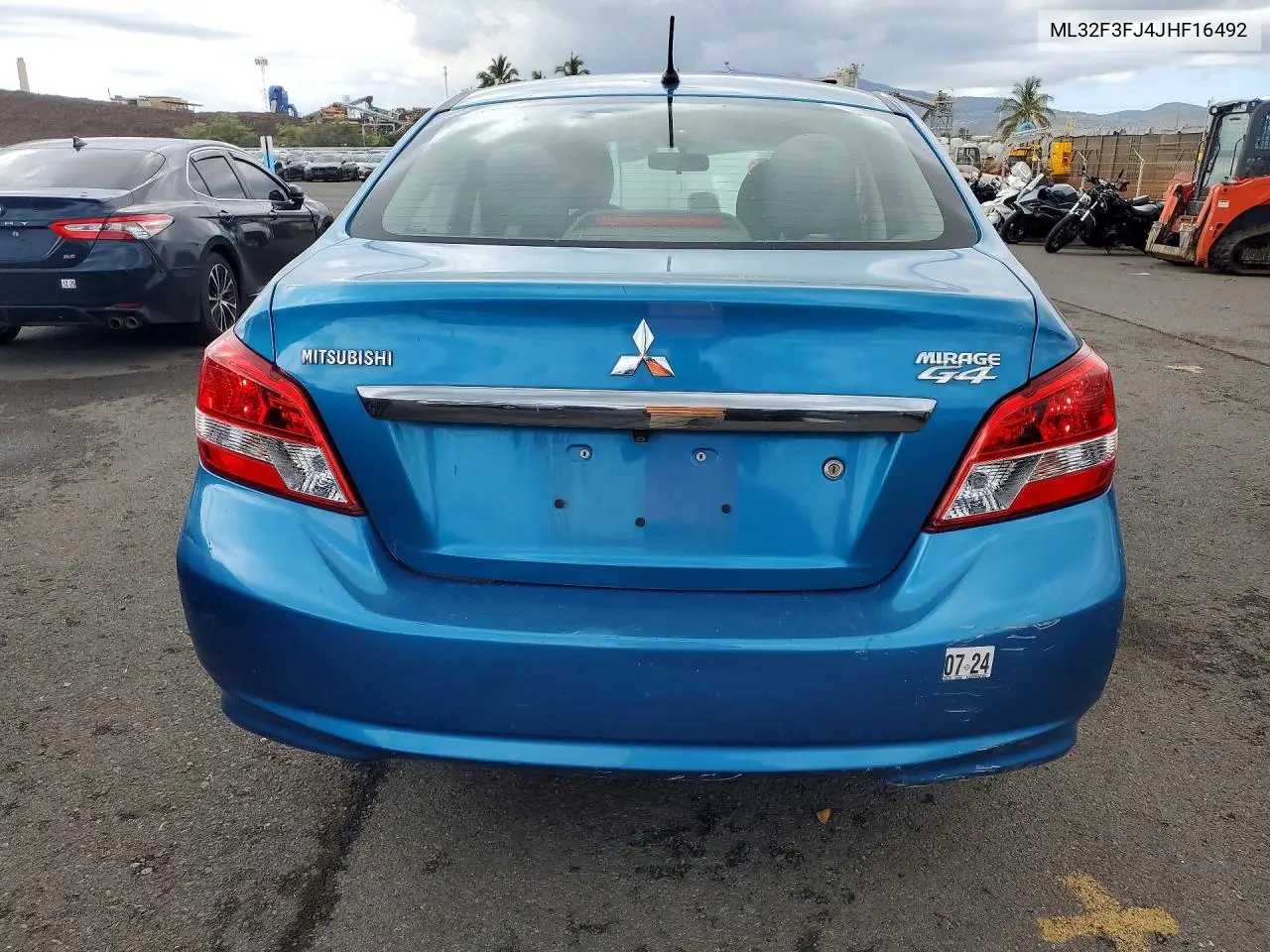 2018 Mitsubishi Mirage G4 Es VIN: ML32F3FJ4JHF16492 Lot: 57422196
