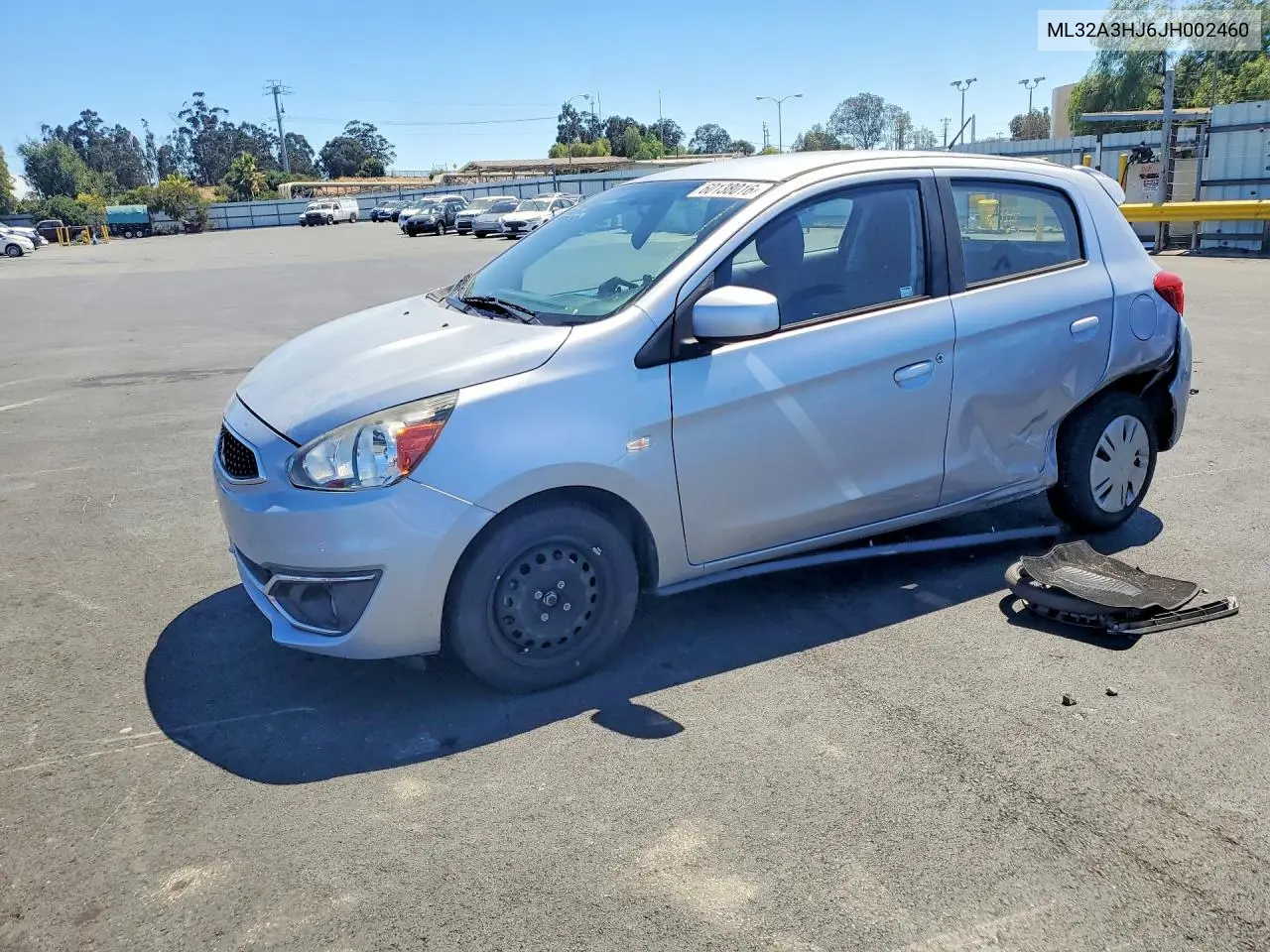 2018 Mitsubishi Mirage Es VIN: ML32A3HJ6JH002460 Lot: 60138016
