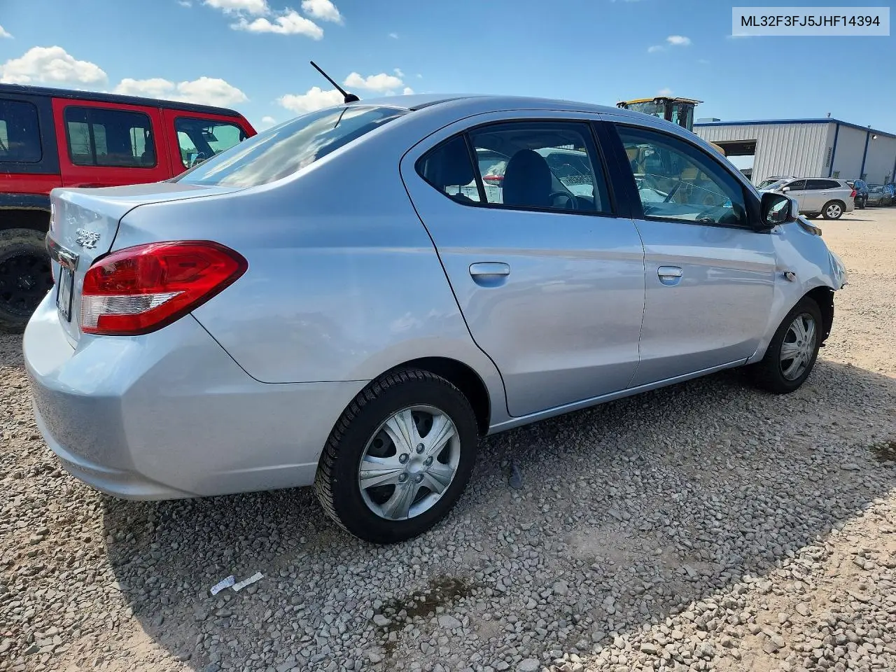 2018 Mitsubishi Mirage G4 Es VIN: ML32F3FJ5JHF14394 Lot: 60326826
