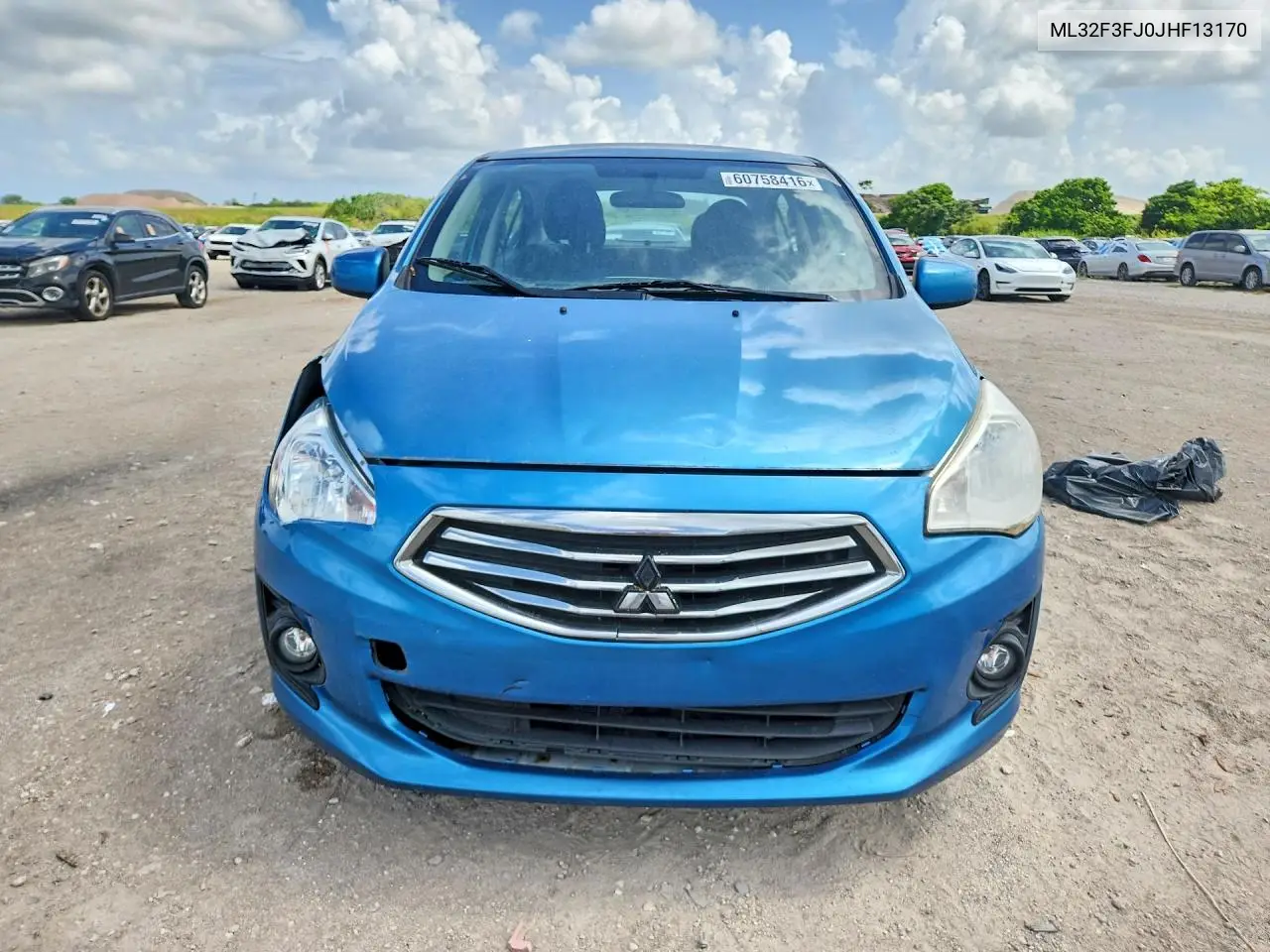 2018 Mitsubishi Mirage G4 Es VIN: ML32F3FJ0JHF13170 Lot: 60758416