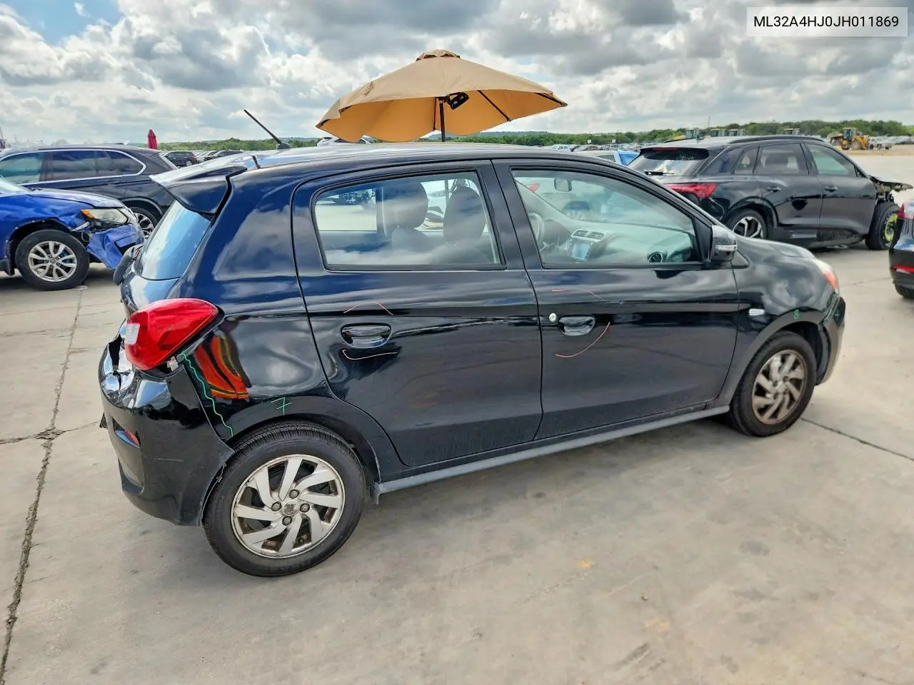2018 Mitsubishi Mirage Se VIN: ML32A4HJ0JH011869 Lot: 60821776