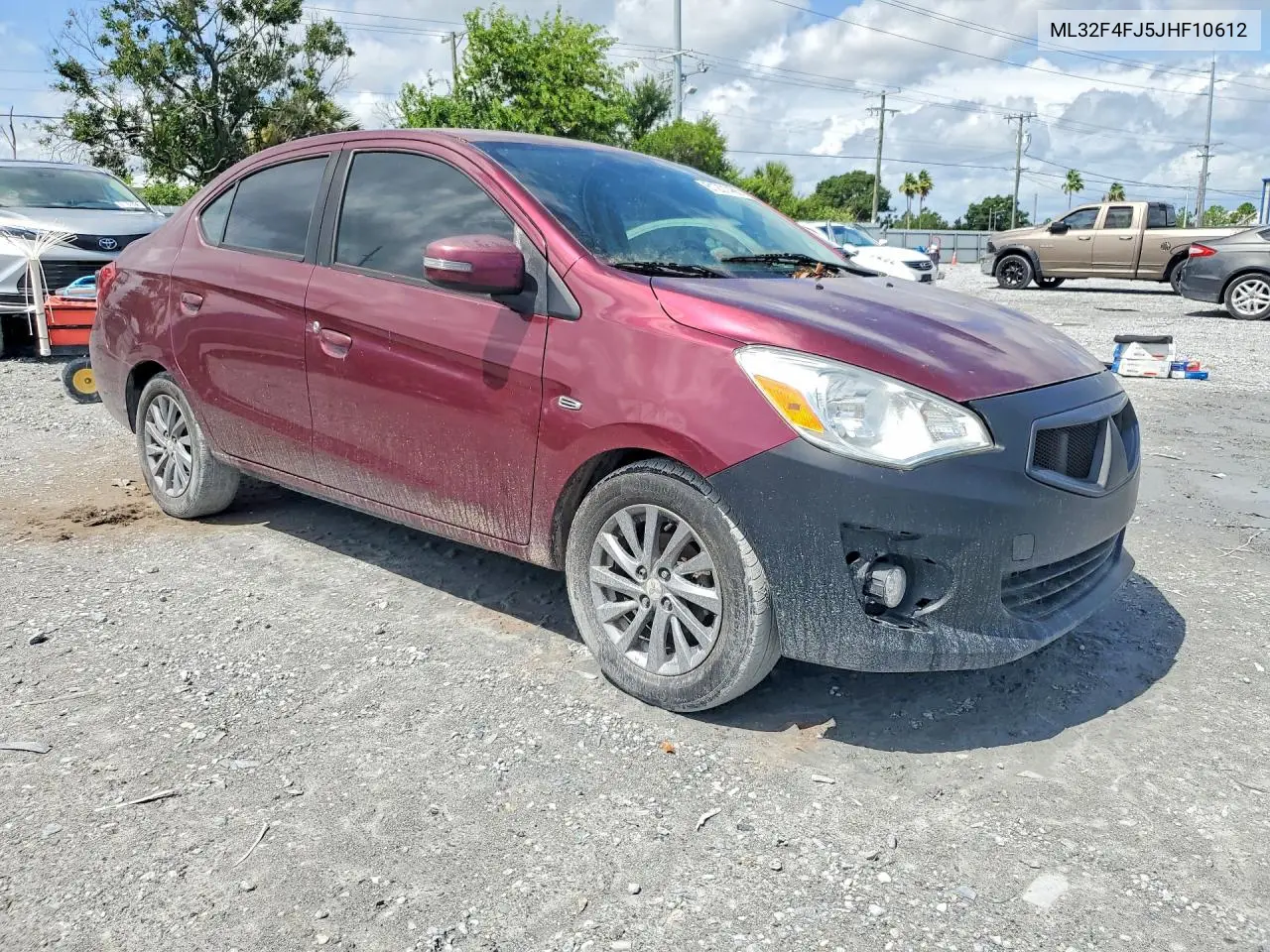 2018 Mitsubishi Mirage G4 Se VIN: ML32F4FJ5JHF10612 Lot: 61201466