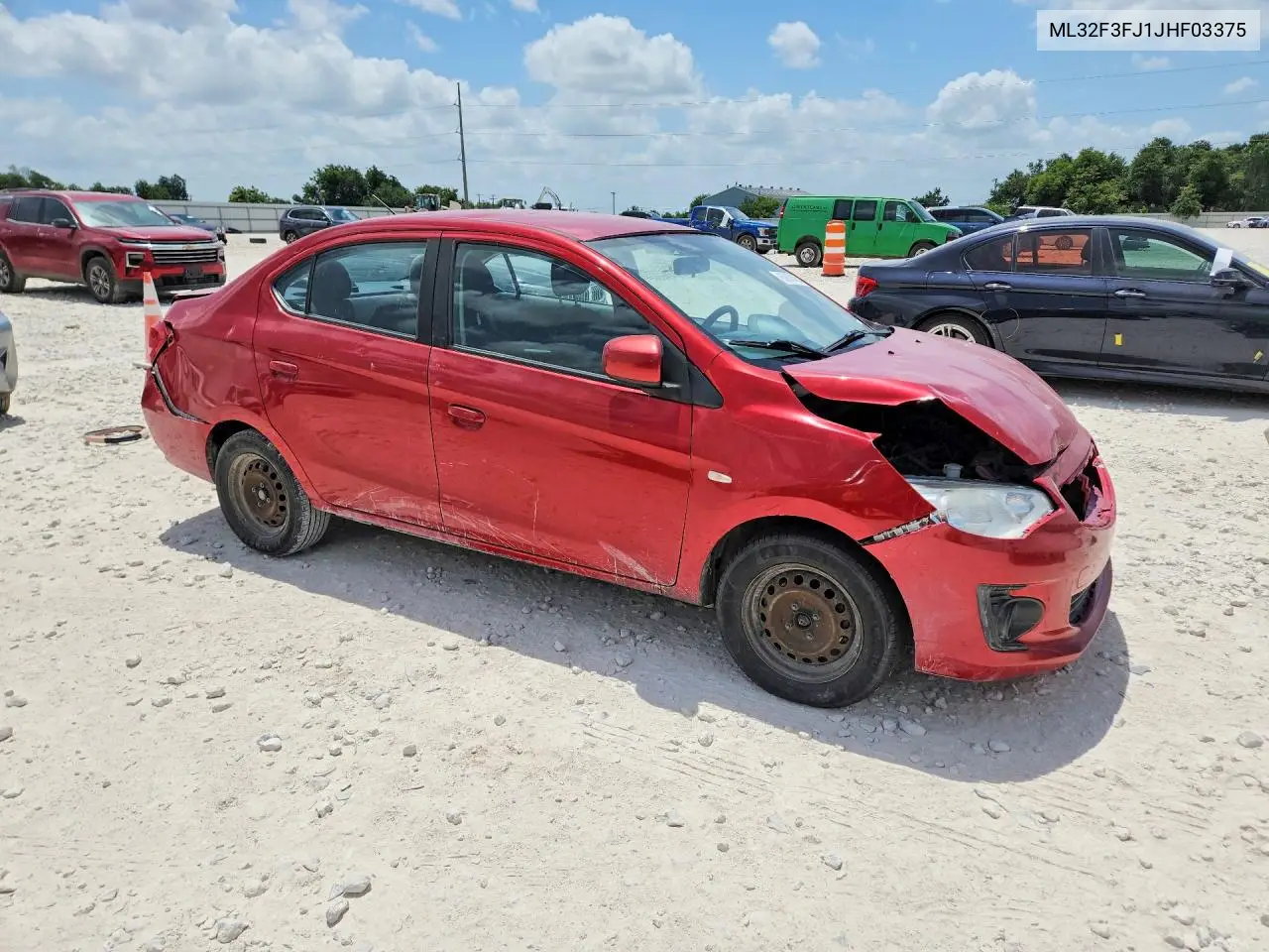 2018 Mitsubishi Mirage VIN: ML32F3FJ1JHF03375 Lot: 85637455