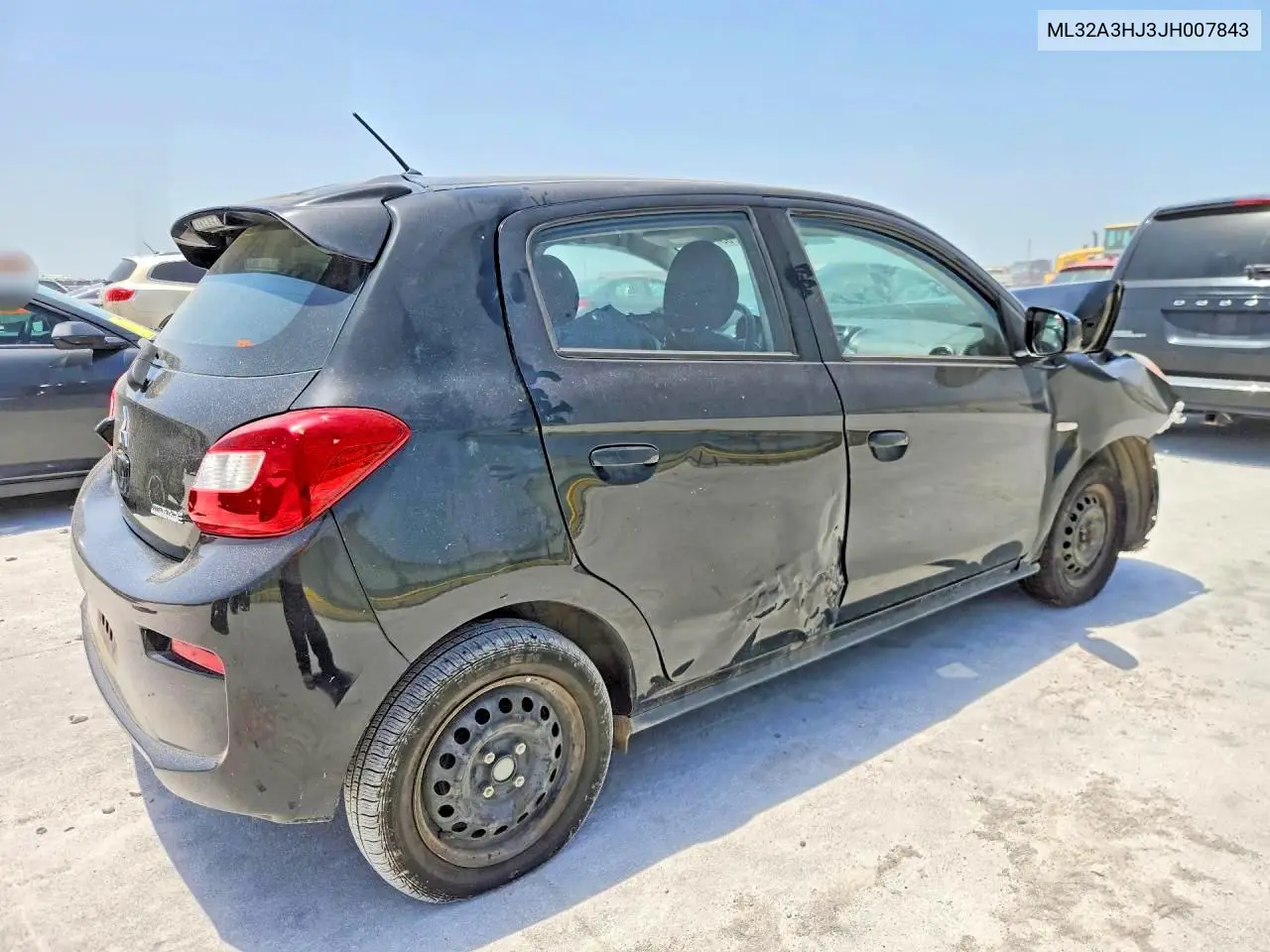 2018 Mitsubishi Mirage Es VIN: ML32A3HJ3JH007843 Lot: 85768845