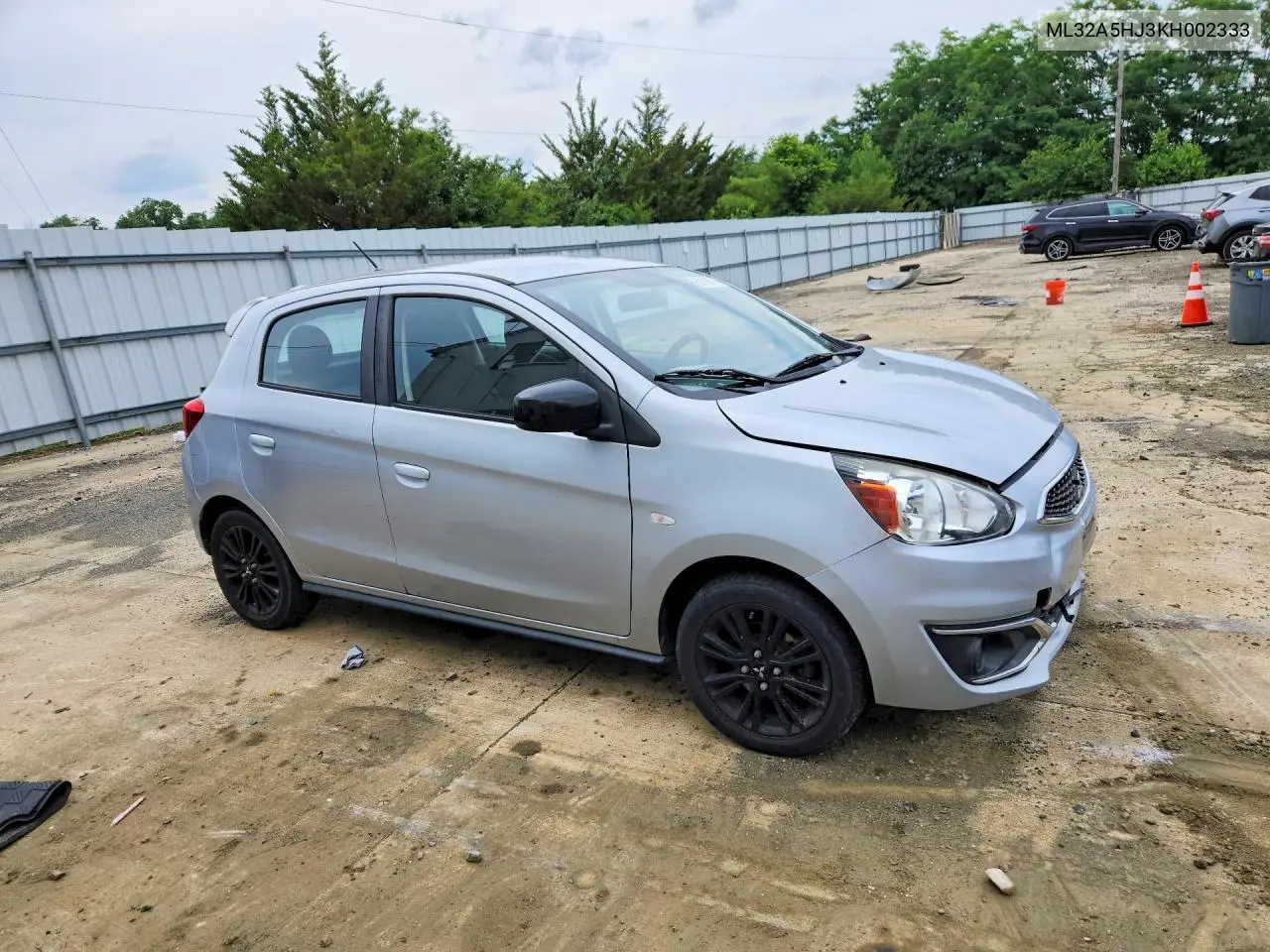 2019 Mitsubishi Mirage Le VIN: ML32A5HJ3KH002333 Lot: 59106716