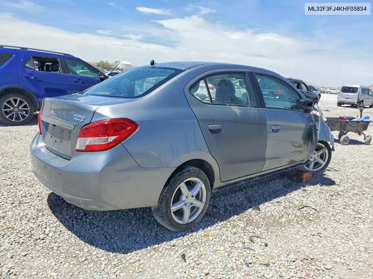 2019 Mitsubishi Mirage G4 Es VIN: ML32F3FJ4KHF05834 Lot: 59143896