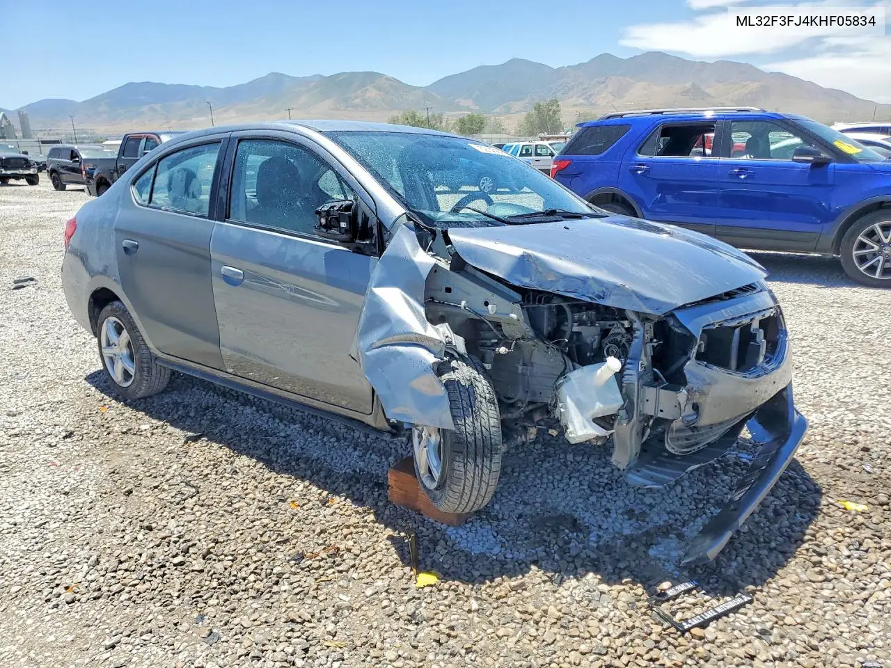 2019 Mitsubishi Mirage G4 Es VIN: ML32F3FJ4KHF05834 Lot: 59143896