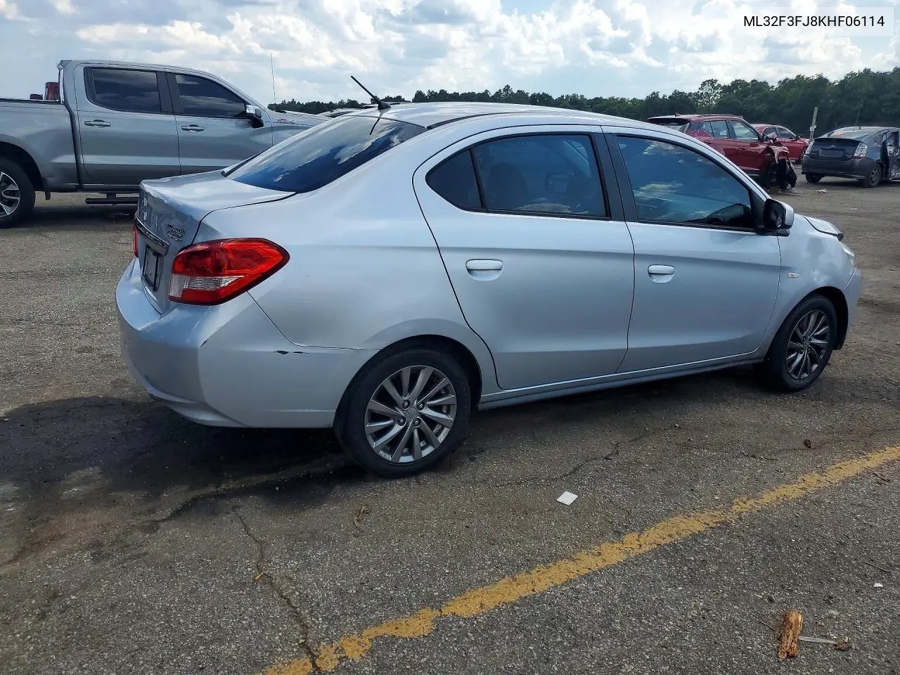 2019 Mitsubishi Mirage G4 Es VIN: ML32F3FJ8KHF06114 Lot: 59986856