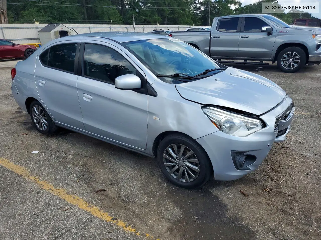 2019 Mitsubishi Mirage G4 Es VIN: ML32F3FJ8KHF06114 Lot: 59986856