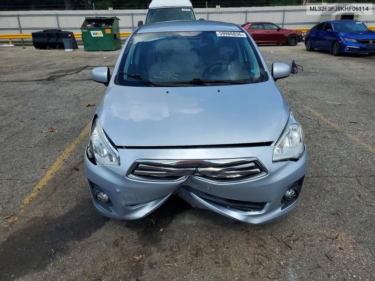 2019 Mitsubishi Mirage G4 Es VIN: ML32F3FJ8KHF06114 Lot: 59986856