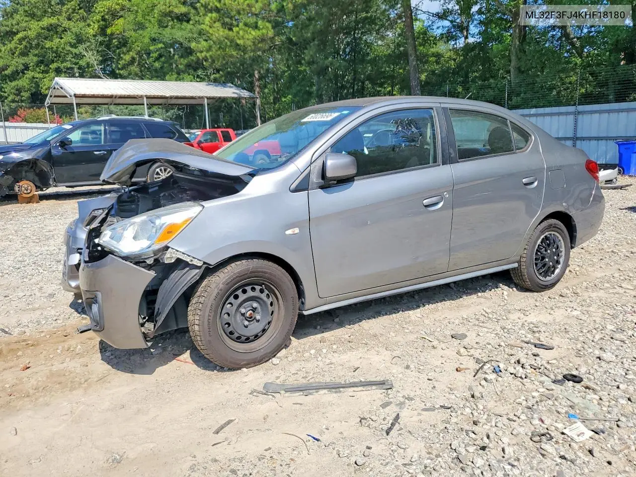 2019 Mitsubishi Mirage G4 Es VIN: ML32F3FJ4KHF18180 Lot: 60026696