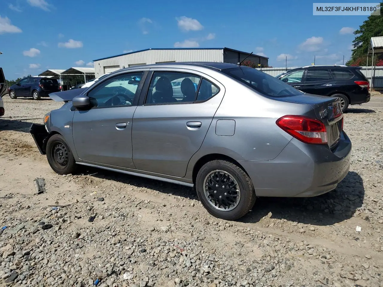 2019 Mitsubishi Mirage G4 Es VIN: ML32F3FJ4KHF18180 Lot: 60026696