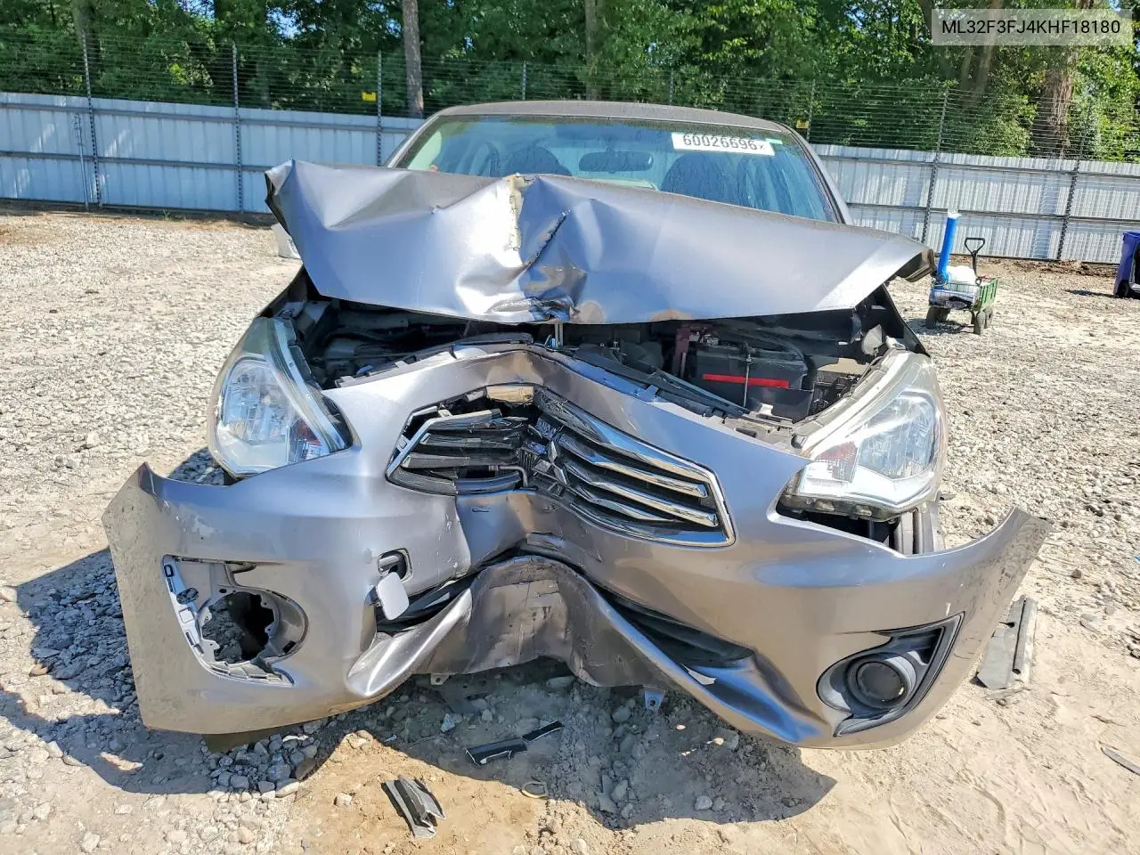 2019 Mitsubishi Mirage G4 Es VIN: ML32F3FJ4KHF18180 Lot: 60026696