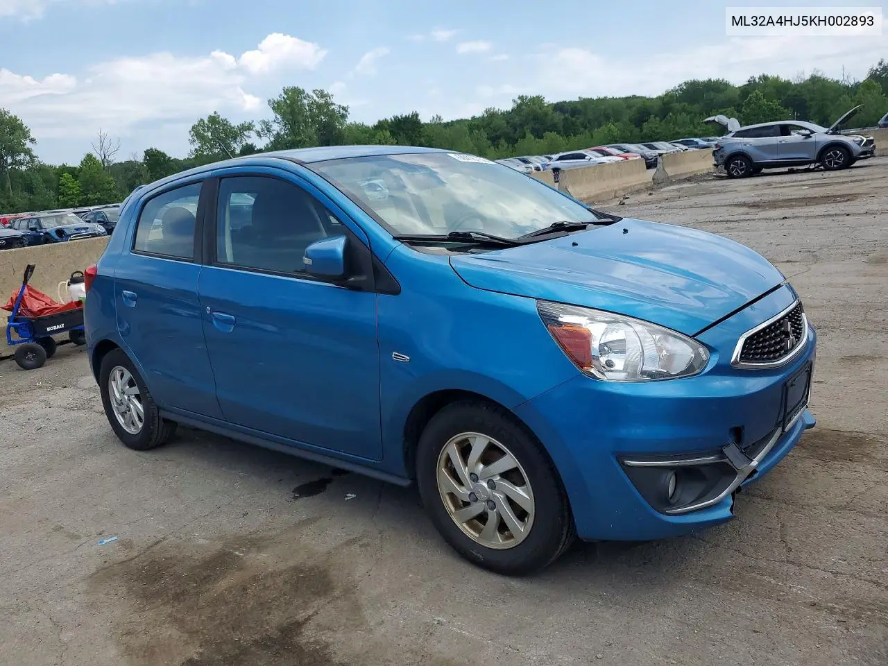 2019 Mitsubishi Mirage Se VIN: ML32A4HJ5KH002893 Lot: 60416756