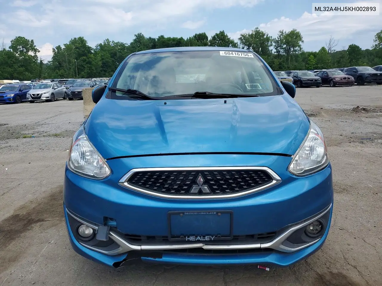 2019 Mitsubishi Mirage Se VIN: ML32A4HJ5KH002893 Lot: 60416756
