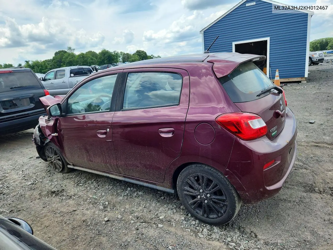 2019 Mitsubishi Mirage Es VIN: ML32A3HJ2KH012467 Lot: 60557806