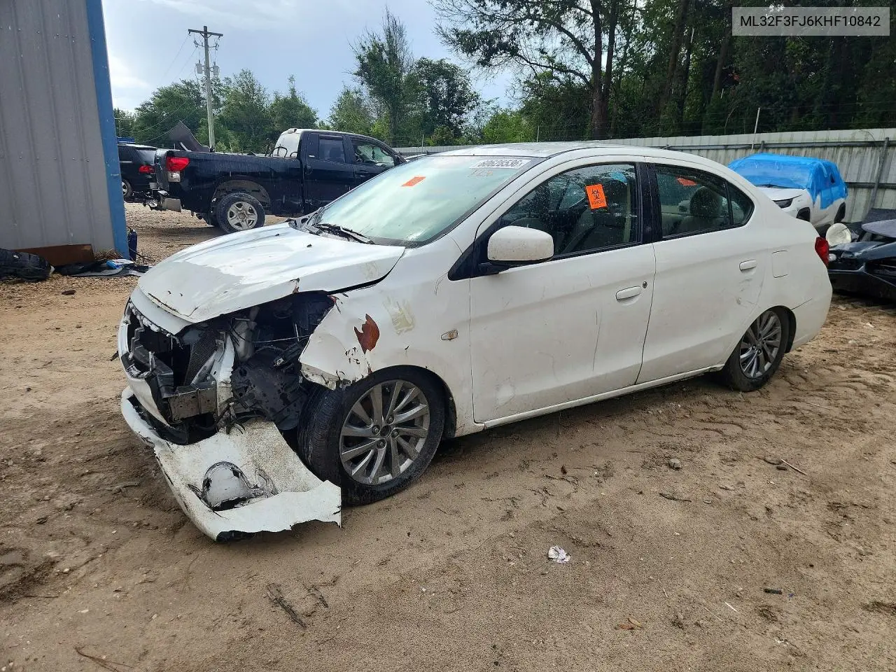 2019 Mitsubishi Mirage G4 Es VIN: ML32F3FJ6KHF10842 Lot: 60628536