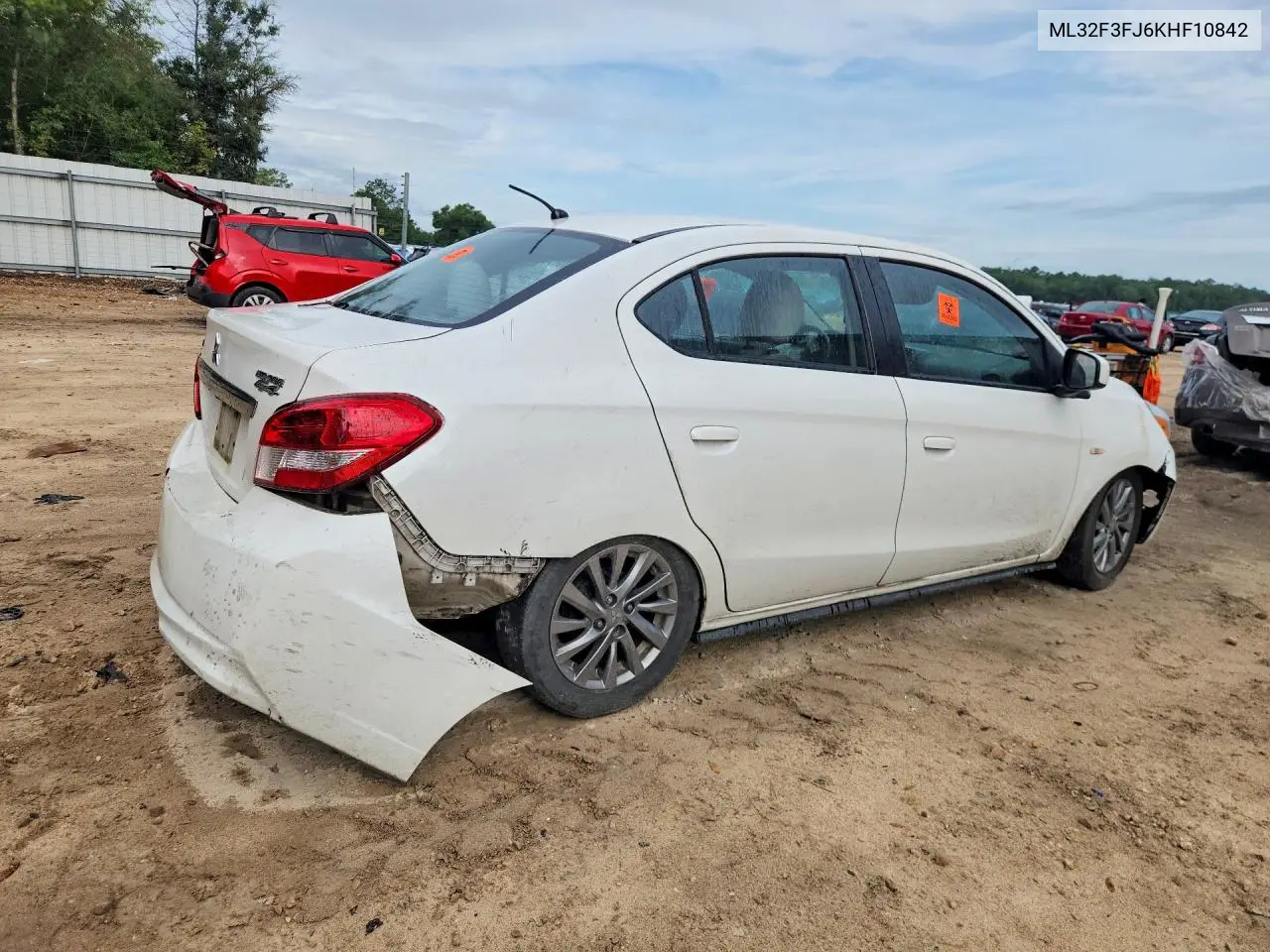 2019 Mitsubishi Mirage G4 Es VIN: ML32F3FJ6KHF10842 Lot: 60628536