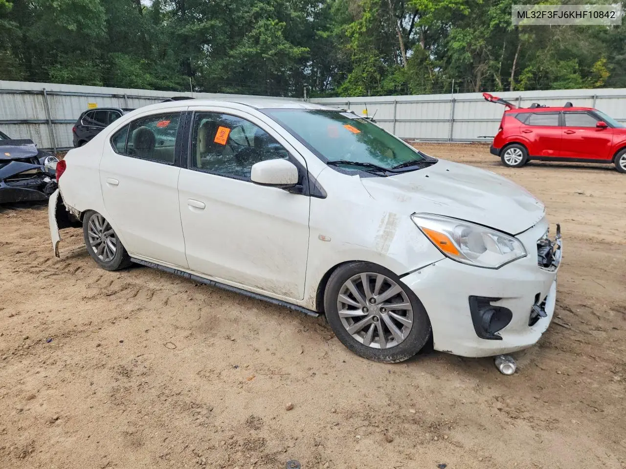2019 Mitsubishi Mirage G4 Es VIN: ML32F3FJ6KHF10842 Lot: 60628536