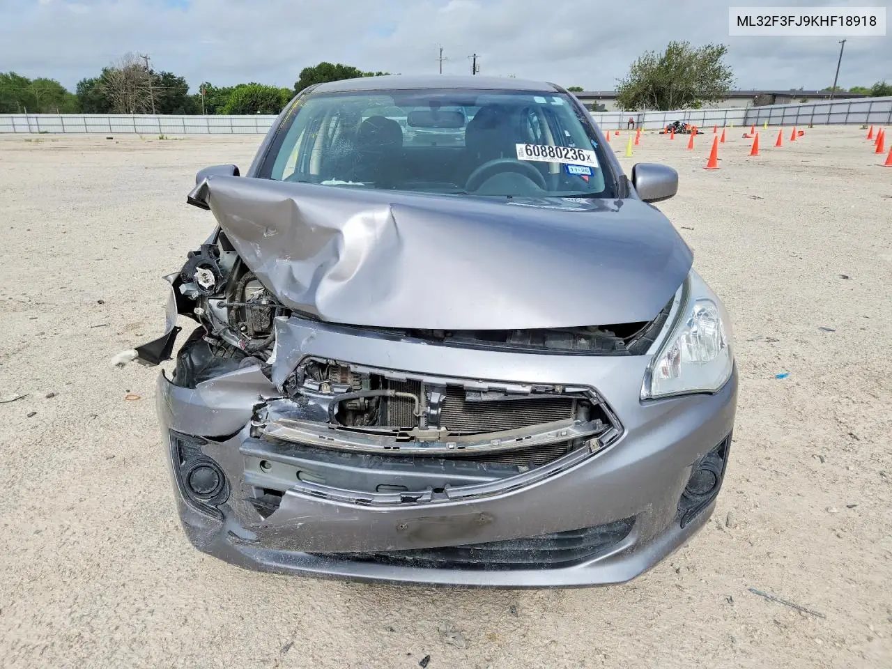 2019 Mitsubishi Mirage G4 Es VIN: ML32F3FJ9KHF18918 Lot: 60880236