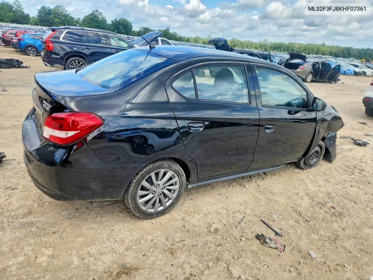 2019 Mitsubishi Mirage G4 Es VIN: ML32F3FJ8KHF07361 Lot: 61024076