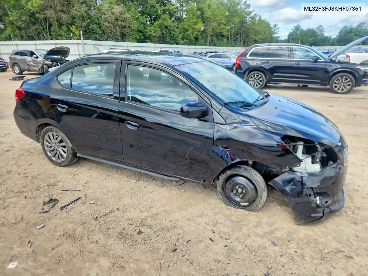 2019 Mitsubishi Mirage G4 Es VIN: ML32F3FJ8KHF07361 Lot: 61024076