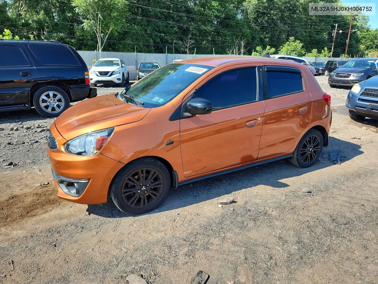 2019 Mitsubishi Mirage Le VIN: ML32A5HJ0KH004752 Lot: 61530656