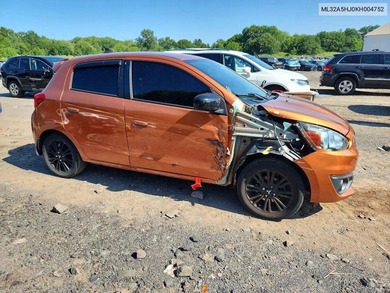 2019 Mitsubishi Mirage Le VIN: ML32A5HJ0KH004752 Lot: 61530656