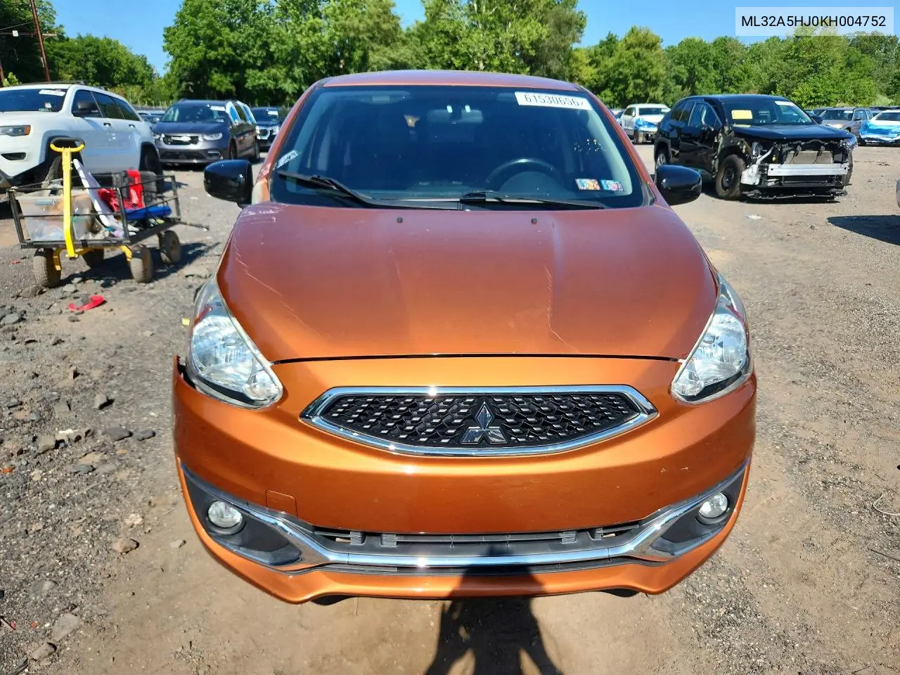2019 Mitsubishi Mirage Le VIN: ML32A5HJ0KH004752 Lot: 61530656
