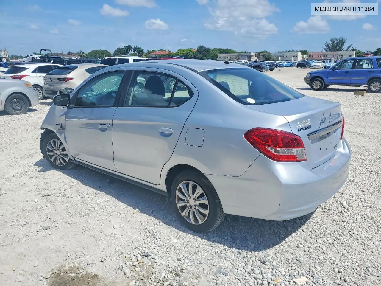 ML32F3FJ7KHF11384 2019 Mitsubishi Mirage G4 Es
