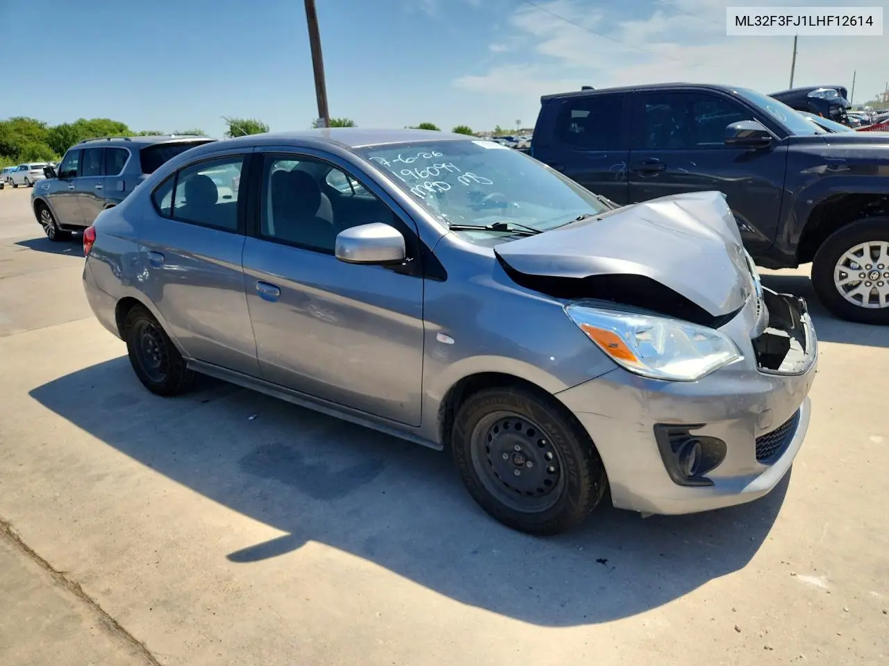 2020 Mitsubishi Mirage G4 Es VIN: ML32F3FJ1LHF12614 Lot: 59399426