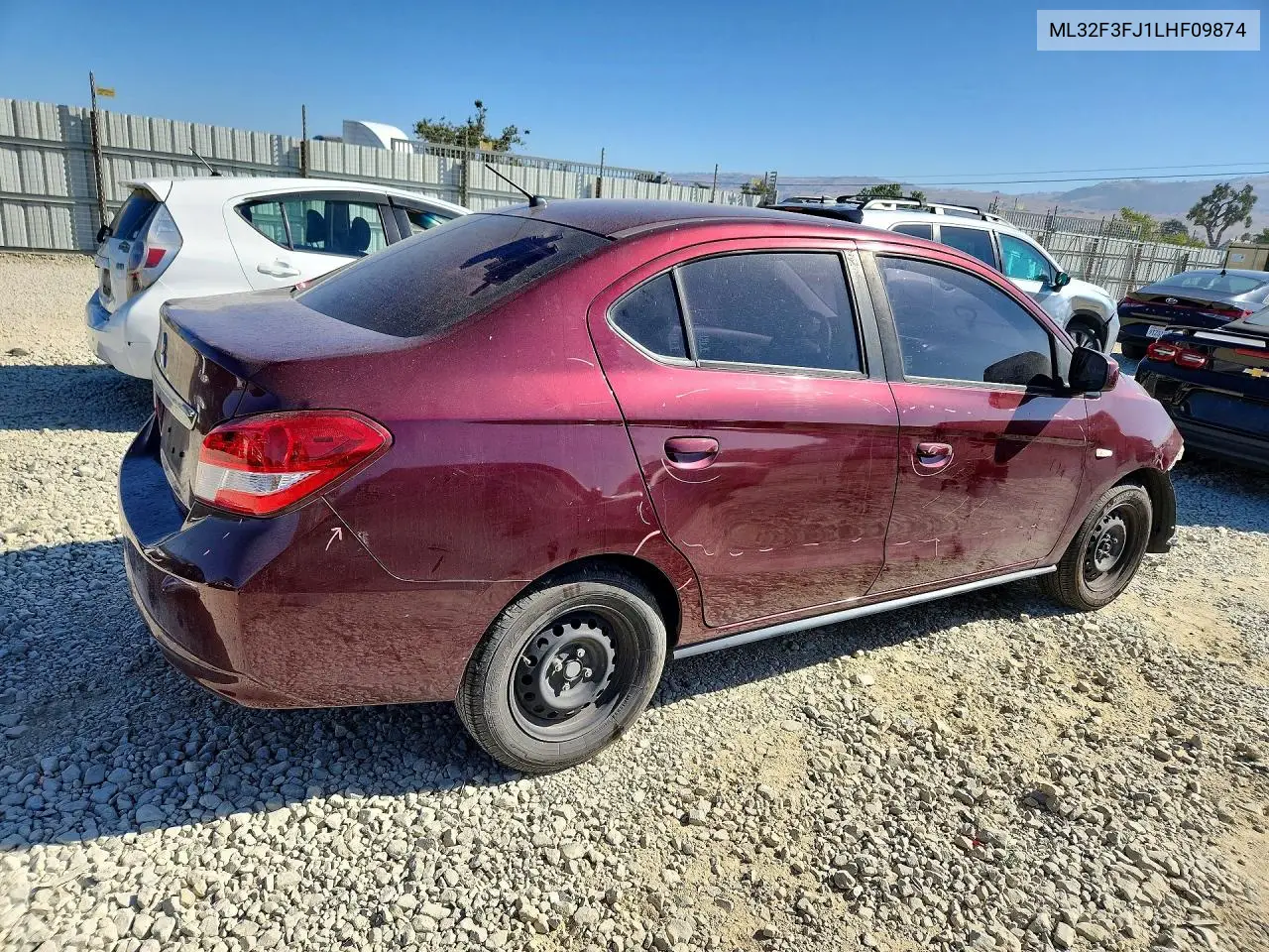 2020 Mitsubishi Mirage G4 Es VIN: ML32F3FJ1LHF09874 Lot: 60462526