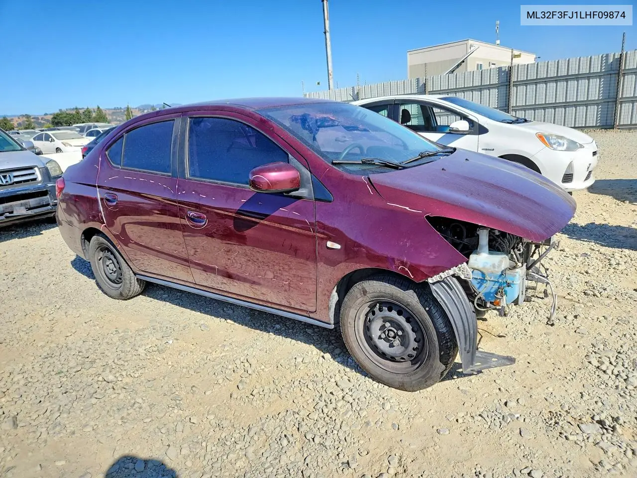 2020 Mitsubishi Mirage G4 Es VIN: ML32F3FJ1LHF09874 Lot: 60462526