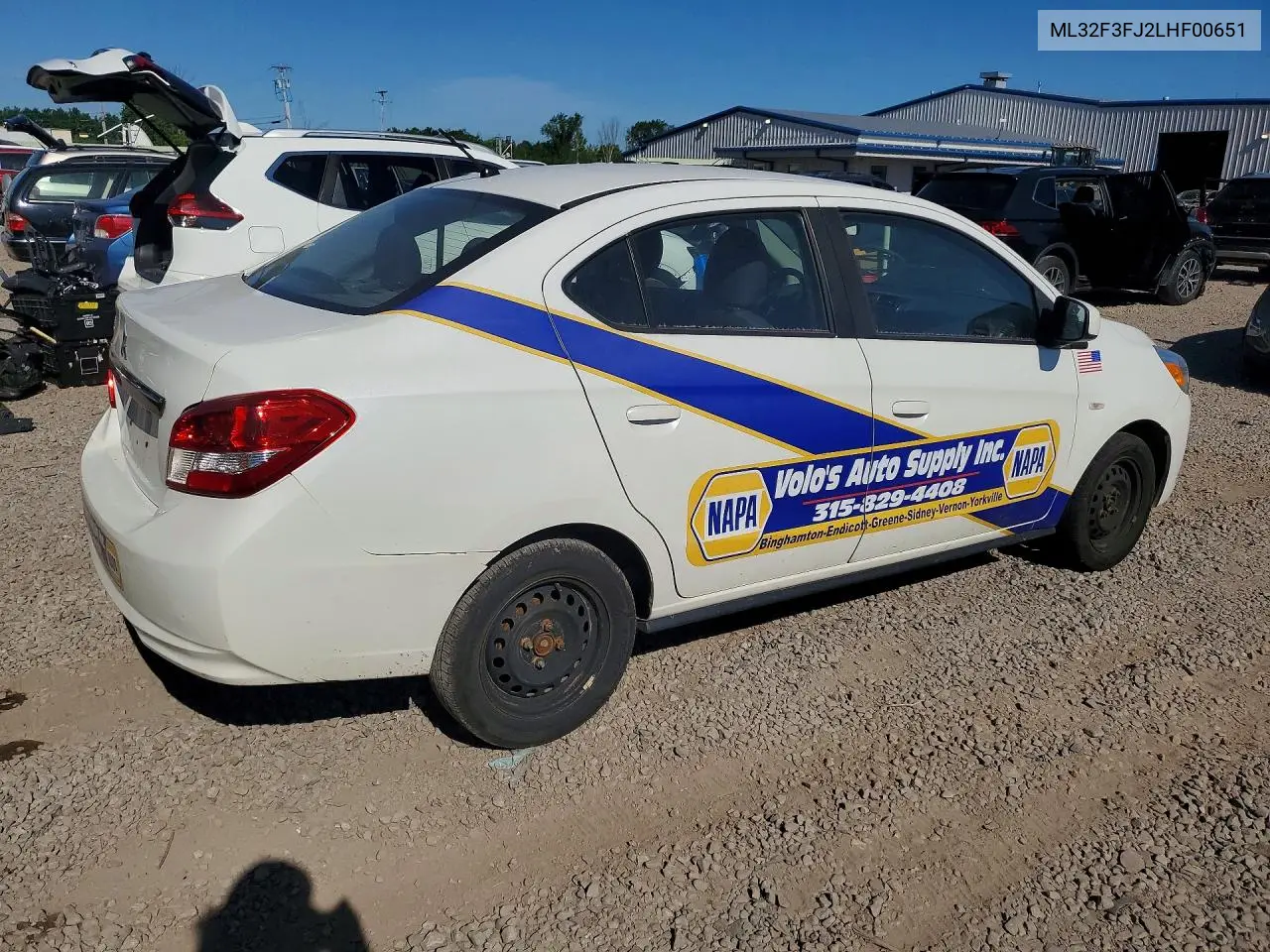 2020 Mitsubishi Mirage G4 Es VIN: ML32F3FJ2LHF00651 Lot: 60999026