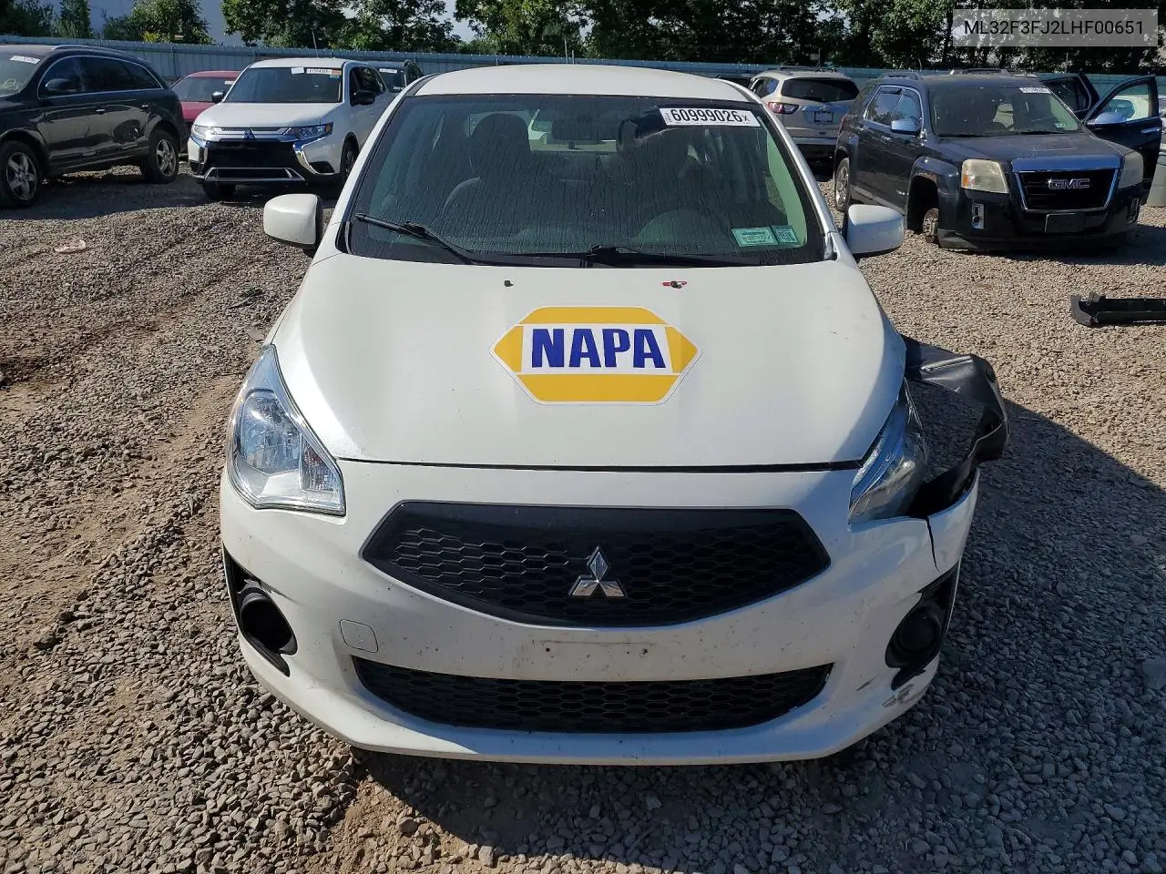 2020 Mitsubishi Mirage G4 Es VIN: ML32F3FJ2LHF00651 Lot: 60999026