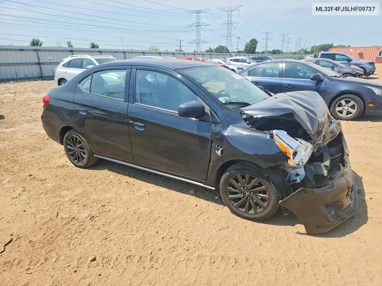 2020 Mitsubishi Mirage G4 Se VIN: ML32F4FJ5LHF09737 Lot: 61146126